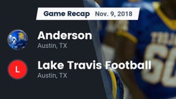 Recap: Anderson  vs. Lake Travis Football 2018