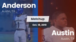 Matchup: Anderson  vs. Austin  2019