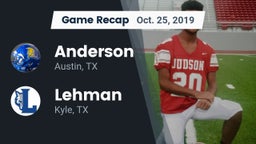 Recap: Anderson  vs. Lehman  2019