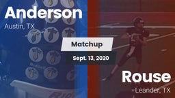 Matchup: Anderson  vs. Rouse  2020