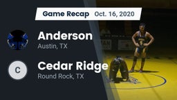 Recap: Anderson  vs. Cedar Ridge  2020