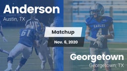 Matchup: Anderson  vs. Georgetown  2020