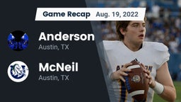 Recap: Anderson  vs. McNeil  2022