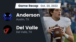 Recap: Anderson  vs. Del Valle  2022