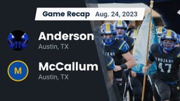 Recap: Anderson  vs. McCallum  2023