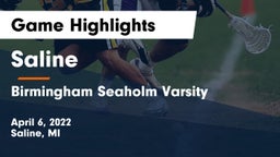 Saline  vs Birmingham Seaholm Varsity Game Highlights - April 6, 2022