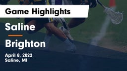 Saline  vs Brighton  Game Highlights - April 8, 2022