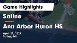 Saline  vs Ann Arbor Huron HS Game Highlights - April 22, 2022