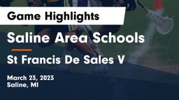 Saline Area Schools vs St Francis De Sales V Game Highlights - March 23, 2023