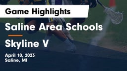 Saline Area Schools vs Skyline V Game Highlights - April 10, 2023
