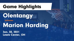 Olentangy  vs Marion Harding  Game Highlights - Jan. 30, 2021