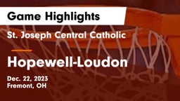 St. Joseph Central Catholic  vs Hopewell-Loudon  Game Highlights - Dec. 22, 2023