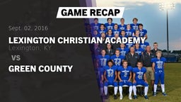 Recap: Lexington Christian Academy vs. Green County  2016