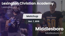 Matchup: Lexington Christian vs. Middlesboro  2016