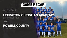 Recap: Lexington Christian Academy vs. Powell County  2016