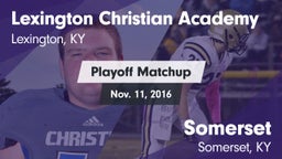 Matchup: Lexington Christian vs. Somerset  2016