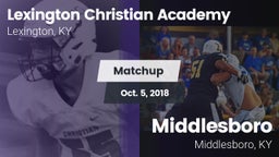 Matchup: Lexington Christian vs. Middlesboro  2018