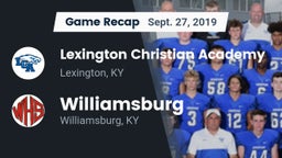 Recap: Lexington Christian Academy vs. Williamsburg   2019