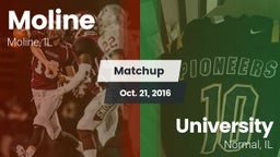 Matchup: Moline  vs. University  2016