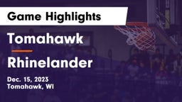 Tomahawk  vs Rhinelander  Game Highlights - Dec. 15, 2023