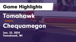 Tomahawk  vs Chequamegon  Game Highlights - Jan. 22, 2024