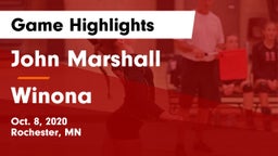 John Marshall  vs Winona  Game Highlights - Oct. 8, 2020