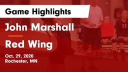 John Marshall  vs Red Wing  Game Highlights - Oct. 29, 2020