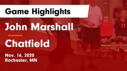 John Marshall  vs Chatfield  Game Highlights - Nov. 16, 2020