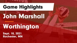 John Marshall  vs Worthington  Game Highlights - Sept. 18, 2021