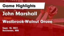 John Marshall  vs Westbrook-Walnut Grove  Game Highlights - Sept. 18, 2021