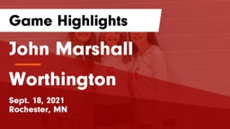 John Marshall  vs Worthington  Game Highlights - Sept. 18, 2021