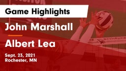 John Marshall  vs Albert Lea  Game Highlights - Sept. 23, 2021