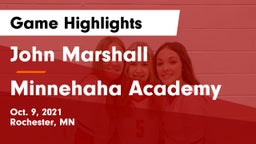John Marshall  vs Minnehaha Academy Game Highlights - Oct. 9, 2021