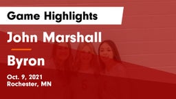 John Marshall  vs Byron  Game Highlights - Oct. 9, 2021