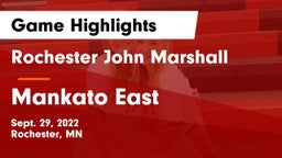 Rochester John Marshall  vs Mankato East  Game Highlights - Sept. 29, 2022