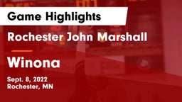 Rochester John Marshall  vs Winona  Game Highlights - Sept. 8, 2022
