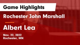 Rochester John Marshall  vs Albert Lea Game Highlights - Nov. 22, 2022
