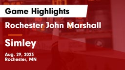 Rochester John Marshall  vs Simley  Game Highlights - Aug. 29, 2023
