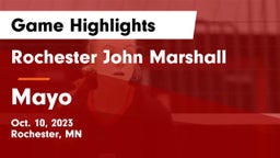 Rochester John Marshall  vs Mayo Game Highlights - Oct. 10, 2023