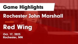 Rochester John Marshall  vs Red Wing Game Highlights - Oct. 17, 2023