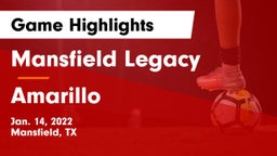 Mansfield Legacy  vs Amarillo  Game Highlights - Jan. 14, 2022