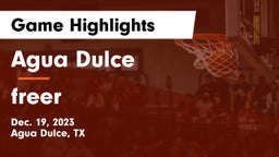 Agua Dulce  vs freer Game Highlights - Dec. 19, 2023