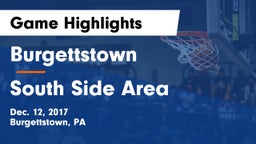 Burgettstown  vs South Side Area Game Highlights - Dec. 12, 2017