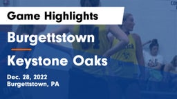 Burgettstown  vs Keystone Oaks  Game Highlights - Dec. 28, 2022
