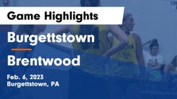 Burgettstown  vs Brentwood  Game Highlights - Feb. 6, 2023