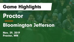 Proctor  vs Bloomington Jefferson  Game Highlights - Nov. 29, 2019
