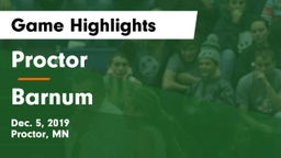 Proctor  vs Barnum  Game Highlights - Dec. 5, 2019