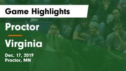 Proctor  vs Virginia  Game Highlights - Dec. 17, 2019