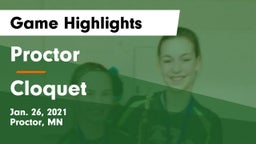 Proctor  vs Cloquet  Game Highlights - Jan. 26, 2021