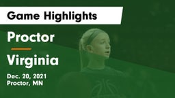 Proctor  vs Virginia  Game Highlights - Dec. 20, 2021